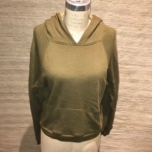 Green sweater crop top
